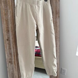 aritzia cream tna sweat fleece pants medium